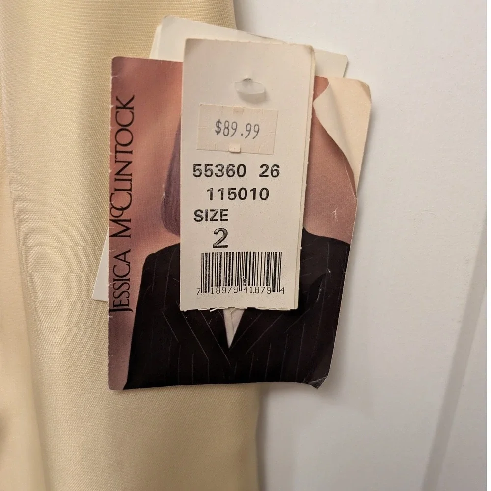 Jessica McClintock Vintage Gold Satin Maxi Skirt‎ Size 2 Formal Evening 90s Chic